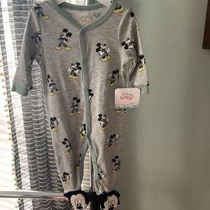 Disney baby. 3-6 month onesie. Mickey footies.
